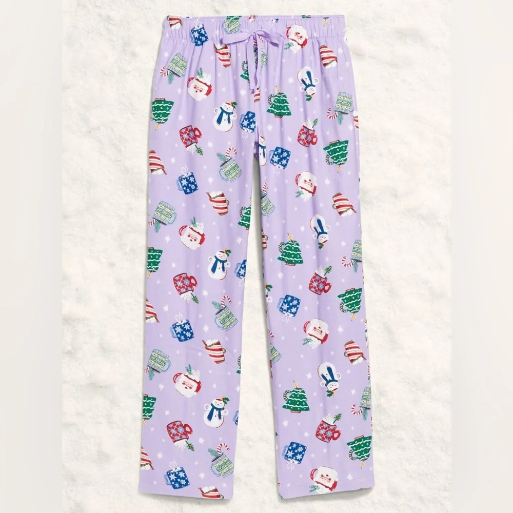 🆕 Old Navy Women's Mid-Rise Flannel Pajama Bottoms PJ Sleep Pants L 12-14